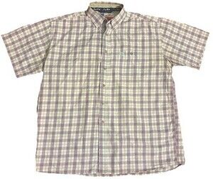Wrangler George Strait Cowboy Cut Shirt XL Plaid Western Short Sleeve Button Up